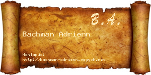 Bachman Adrienn névjegykártya